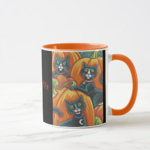 Black Cat Pumpkin Patch Halloween-TASSE Tasse