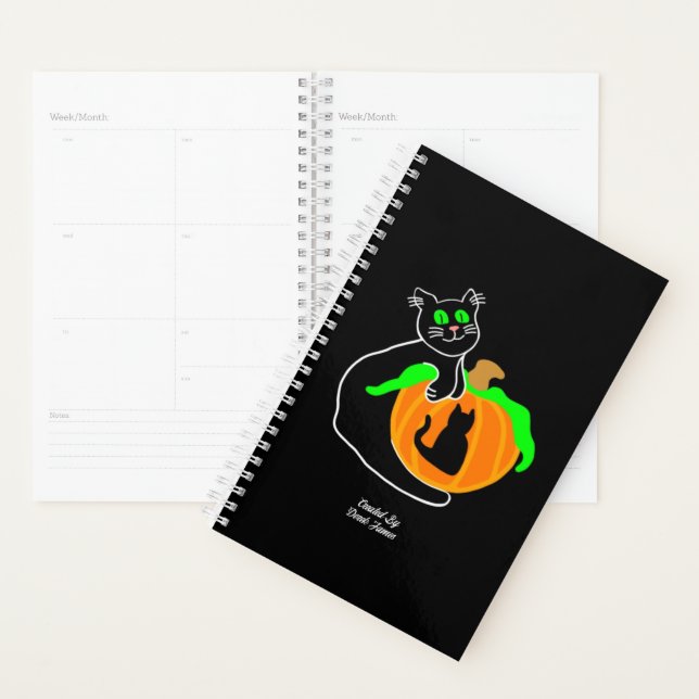 Black Cat Pumpkin Small Planner Planer (Anzeige)