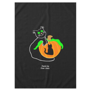 Black Cat Pumpkin Tablecloth Tischdecke