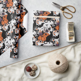 Black Cat Pumpkins Geschenkpapier