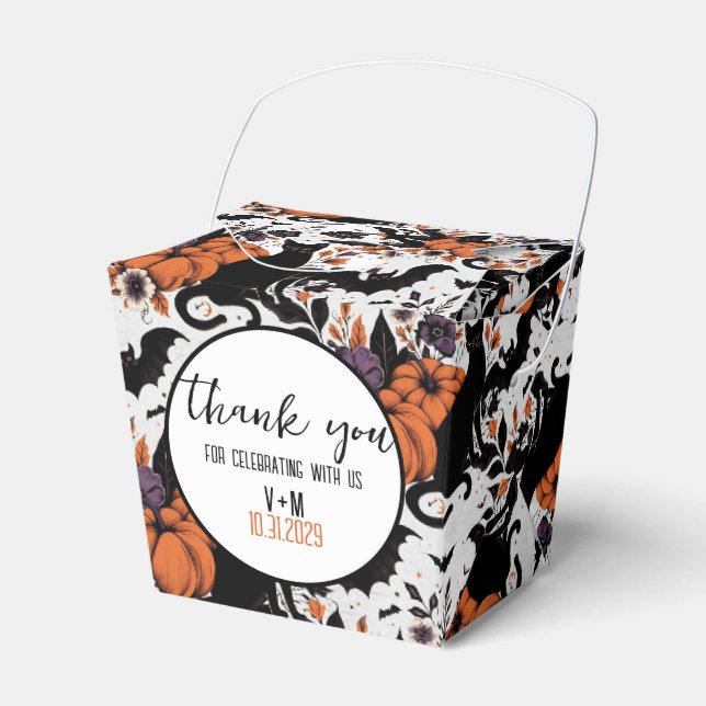 Black Cat Pumpkins Geschenkschachtel (Vorderseite)