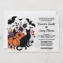 Black Cat Pumpkins Wedding