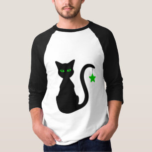Black Cat Raglan T - Shirt