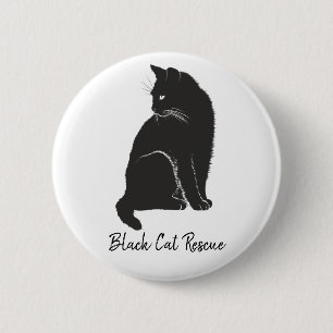Black Cat Rescue Button