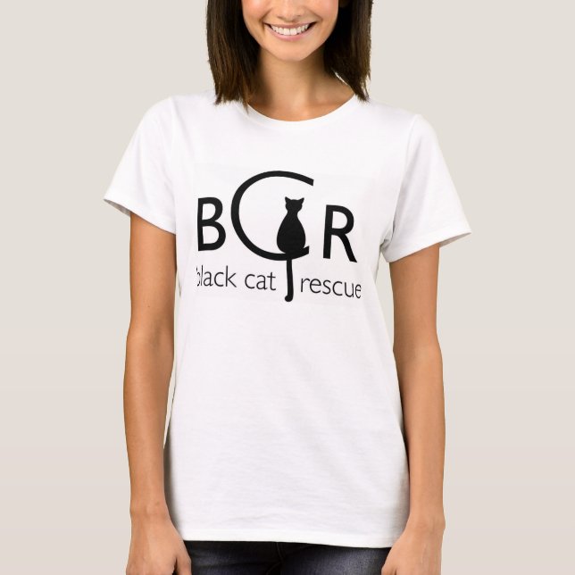 Black Cat Rescue Tee Shirt (Vorderseite)