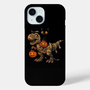 Black Cat Riding Mummy T-Rex - Niedliches Hallowee Case-Mate iPhone Hülle