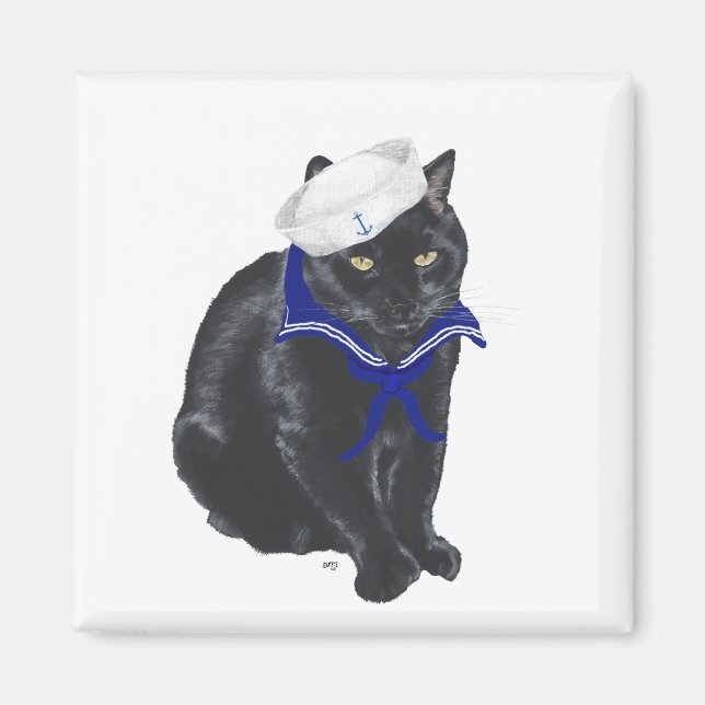 Black Cat Sailor Magnet (Vorne)