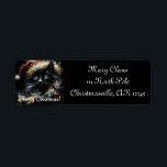 Black Cat Santa Christmas Hat Rücksendeadresse<br><div class="desc">Whimsical Black Cat Santa Weihnachten Hat Saison Bitte folgen Sie mir; ich erstelle täglich neue Designs und Produkte!</div>