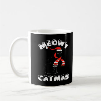Black Cat Sarcastic Frohe Weihnachten Kaffeetasse