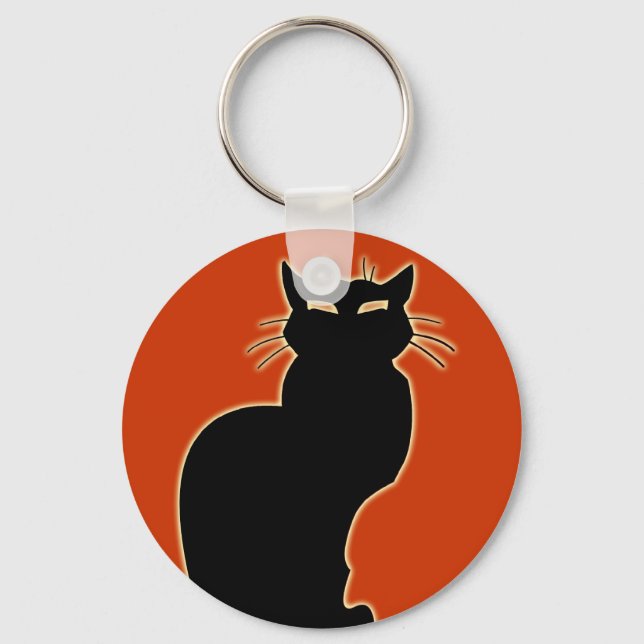 Black Cat Schlüsselanhänger Cat Gift Pet Cat Schlü (Vorderseite)