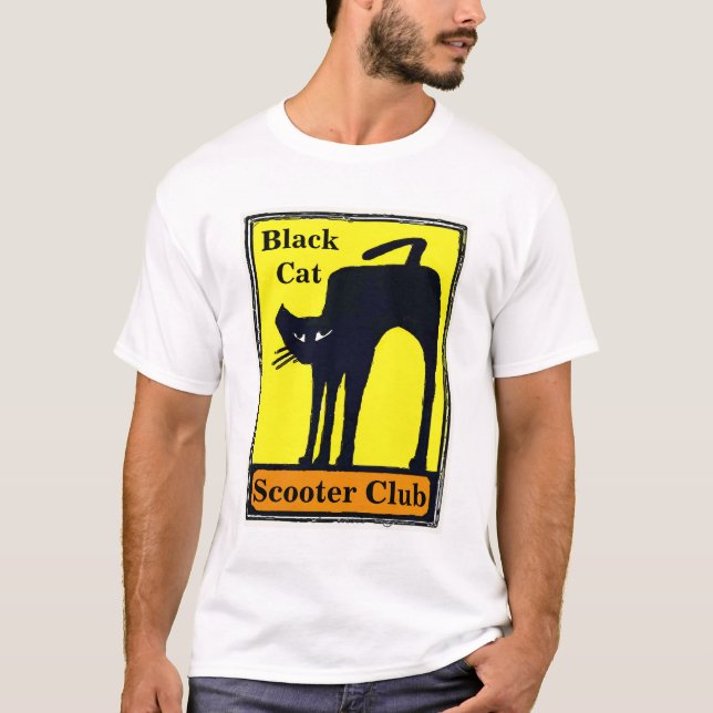 Black Cat Scooter Club, Text bearbeiten T-Shirt (Vorderseite)