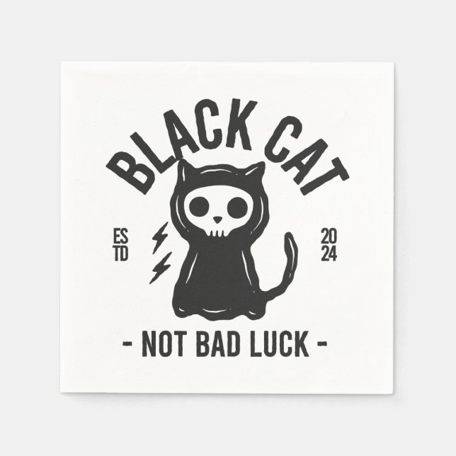 Black cat serviette (Vorderseite)
