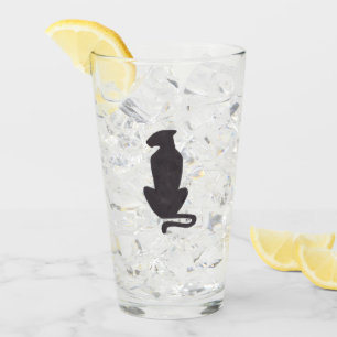 Black Cat Silhouette Collins Glas Tumbler
