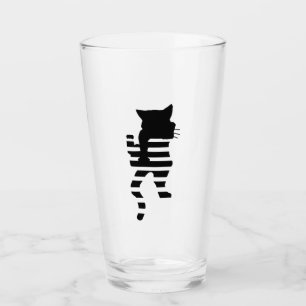Black Cat Silhouette Glas