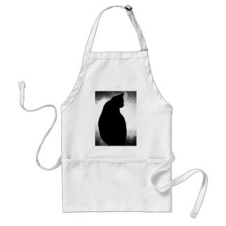 Black Cat Silhouette Schürze