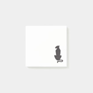 Black Cat Silhouette Whitepaper Post-it Klebezettel