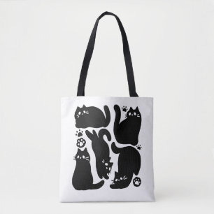 Black Cat Silhouetten - Niedliches Feline Design