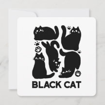 Black Cat Silhouetten - Niedliches Feline Design