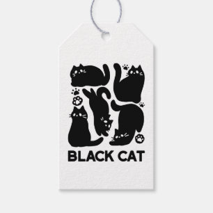 Black Cat Silhouetten - Niedliches Feline Design Geschenkanhänger