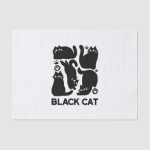 Black Cat Silhouetten - Niedliches Feline Design Seidenpapier