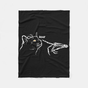 Black Cat Skeleton Hand Boop Halloween Pet Women G Fleecedecke