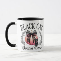 Black Cat Social Club Halloween-Tasse