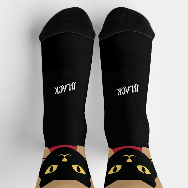 Black Cat Socks Gift for Cat Lovers Socken (Oben)