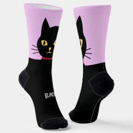 Black Cat Socks Gift for Cat Lovers Socken