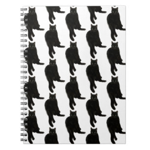 Black Cat Spiral Notebook Notizblock