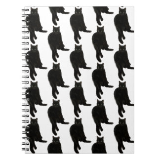Black Cat Spiral Notebook Notizblock