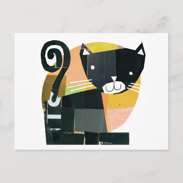 Black Cat Spooks Postkarte (Vorderseite)