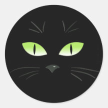 Black Cat Spooky Face Halloween
