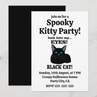 Black Cat Spooky Kitty Party Black Cat