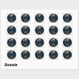 Black Cat Starry Night Stickers