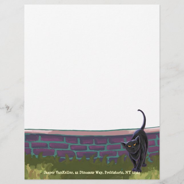 Black Cat Stationery (Vorderseite)