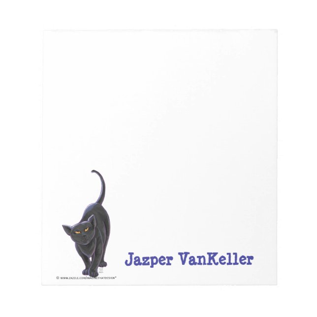 Black Cat Stationery Notizblock (Vorderseite)