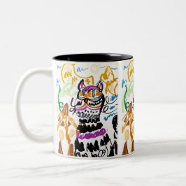 Black Cat style autumn Zweifarbige Tasse