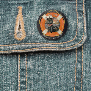 Black Cat Sunset: Eine Reise zum 30 cm langen Rund Button