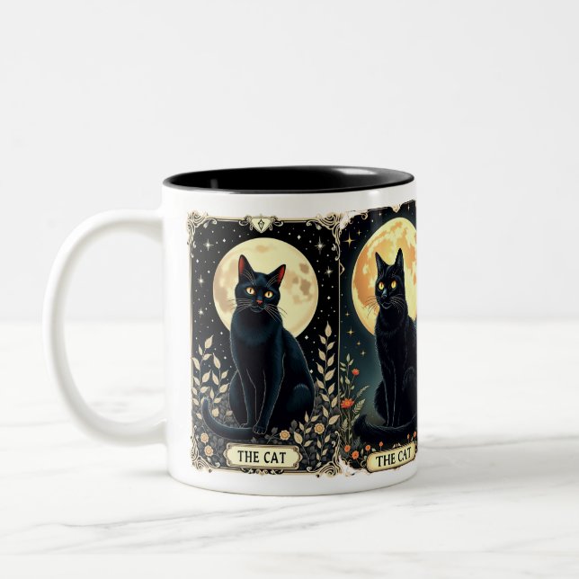 Black Cat Tasse Tarot Kaffee Cup Katzenjammer Gesc (Links)