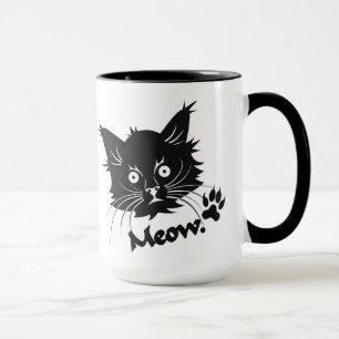 Black Cat Tasse - wählen Sie Stil & Farbe