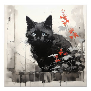 Black Cat Tinte Fotodruck