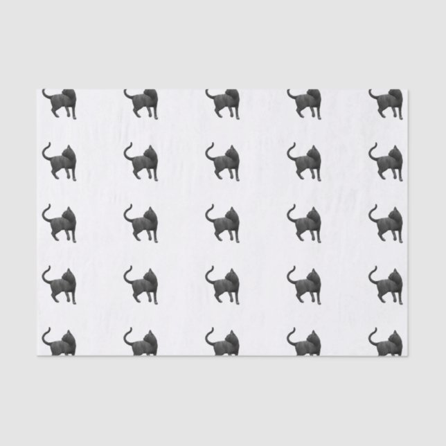 Black Cat Tissue Paper Seidenpapier (Vorderseite)