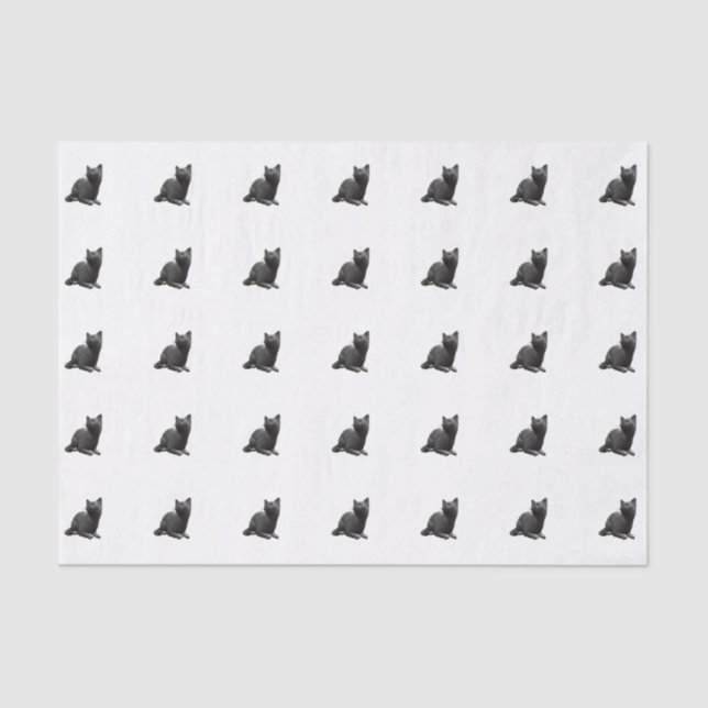 Black Cat Tissue Paper Seidenpapier (Vorderseite)