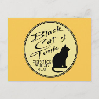 Black Cat Tonic Postkarte