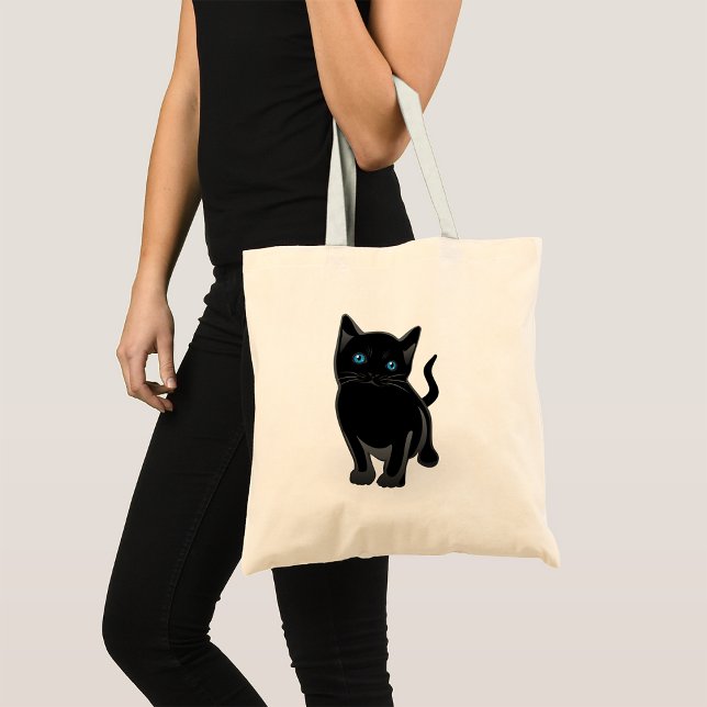 Black Cat Tote Bag Tragetasche (Von Creator hochgeladen)