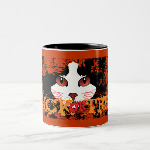Black Cat Trick oder Treat Zweifarbige Tasse