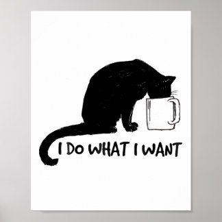 Black Cat Tu, was ich Red Cup Gewollt lustig meine Poster