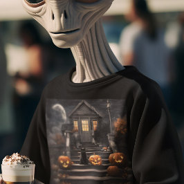 Black Cat und Jack O'Lanterns Sweatshirt