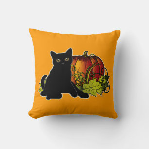 Black Cat und Pumpkin Kissen