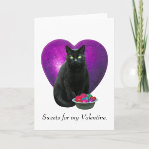 Black Cat Valentine Card Feiertagskarte